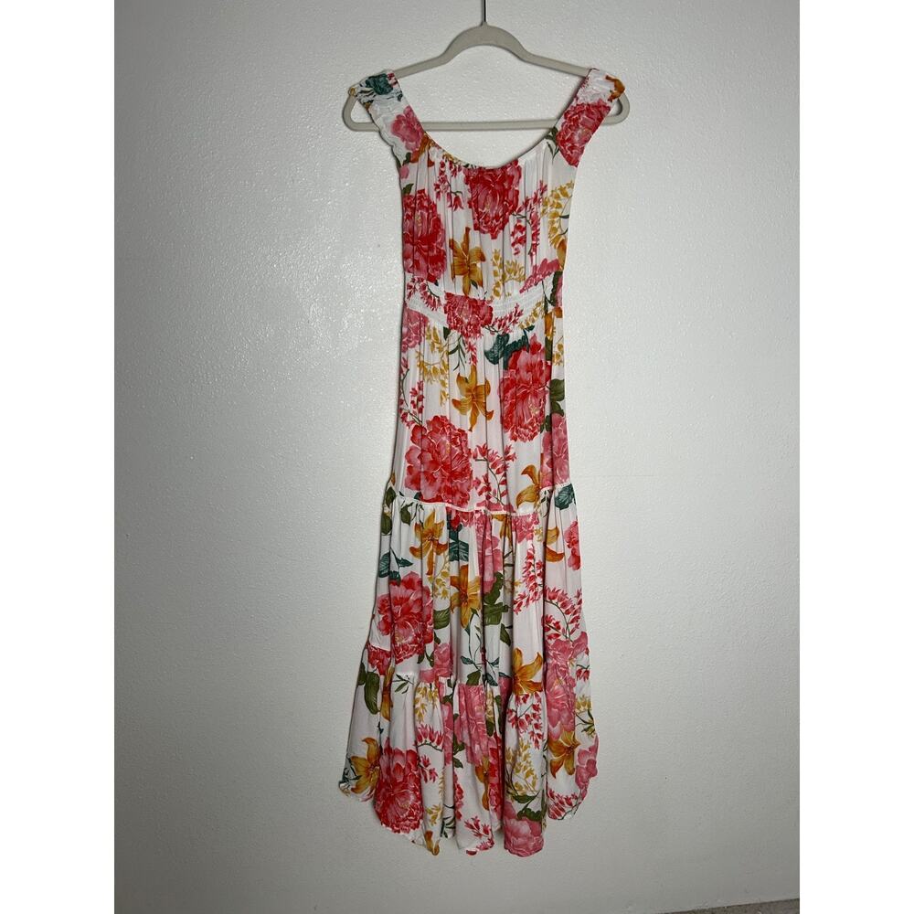 Abel the Label Anthropologie Garden Party Floral Off Shoulder Maxi Dress, Size S